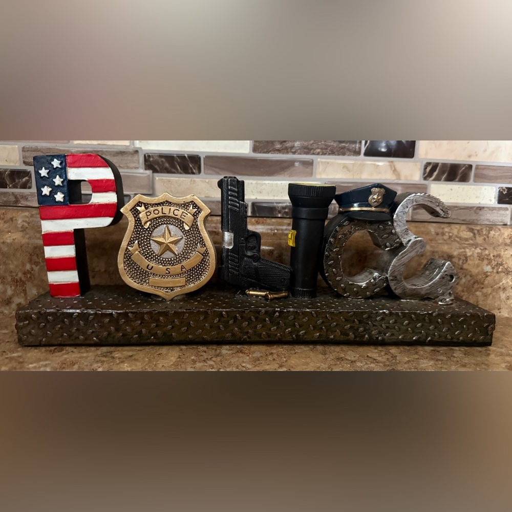 Police Badge and Accessories Desk/Shelf Decor